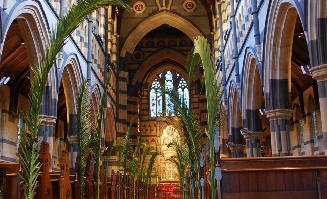 Palm Sunday at St Paul's Cathedral, Melbourne